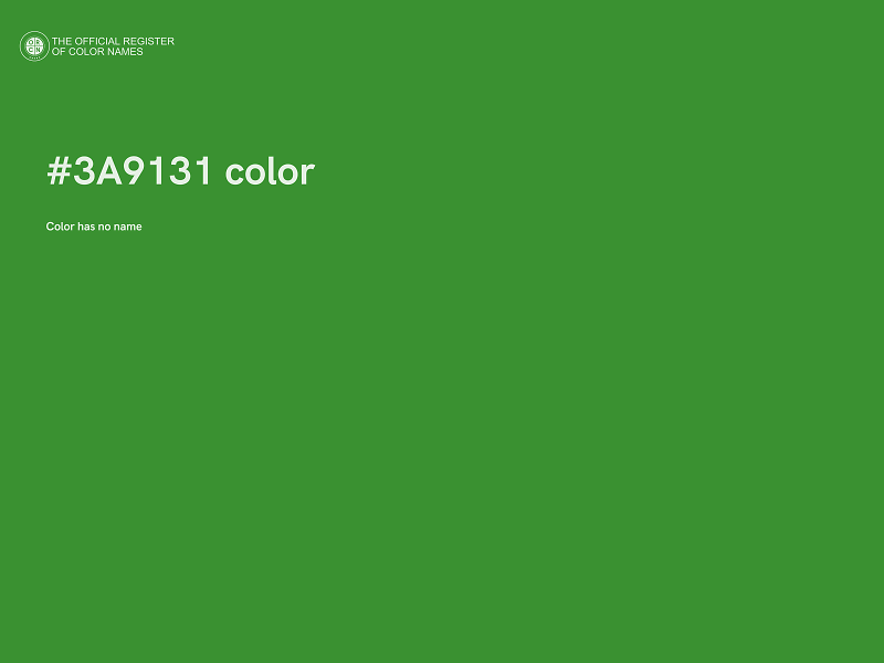 #3A9131 color image