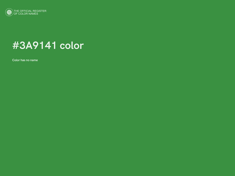 #3A9141 color image