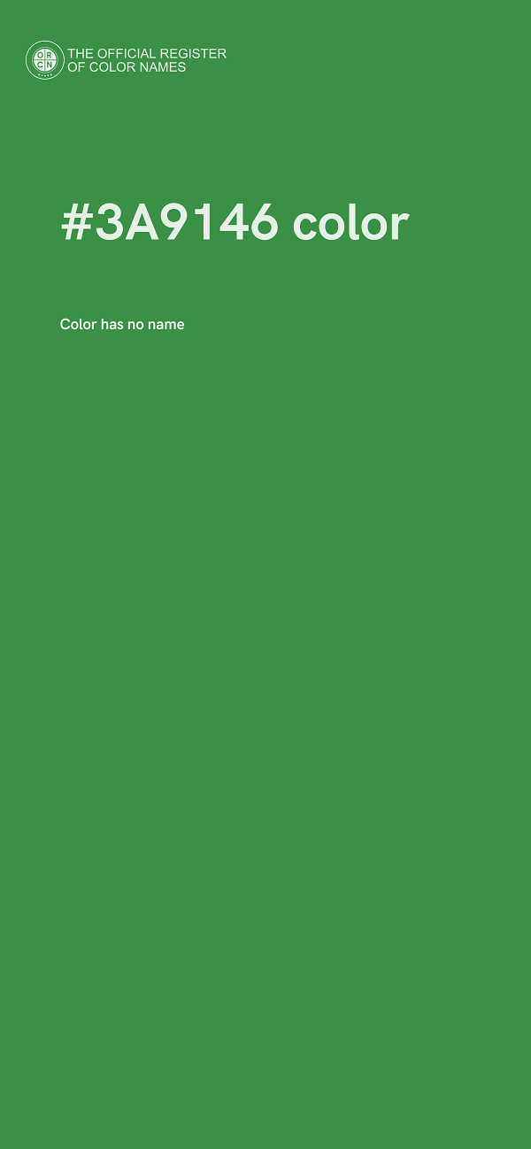 #3A9146 color image
