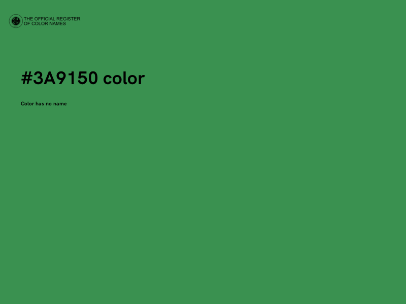 #3A9150 color image