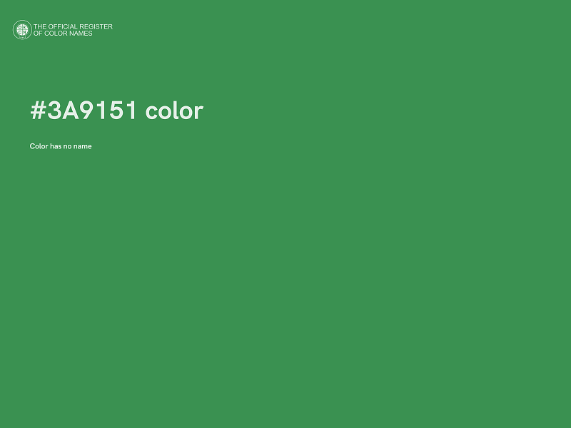 #3A9151 color image