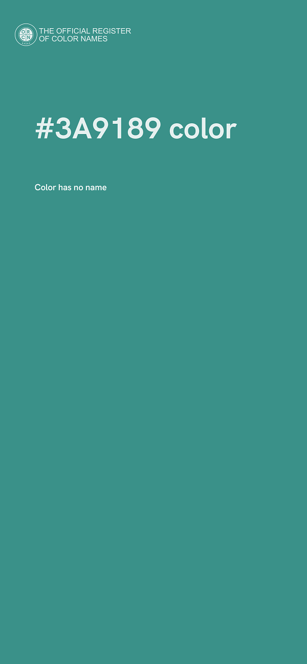 #3A9189 color image