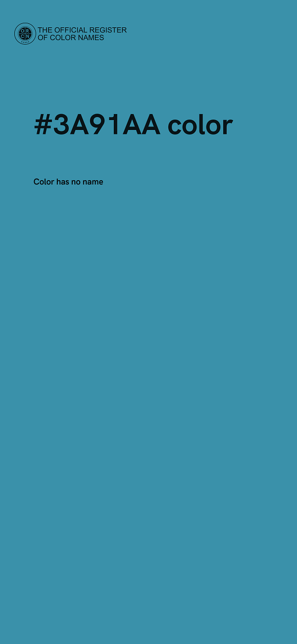 #3A91AA color image