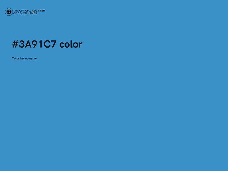 #3A91C7 color image