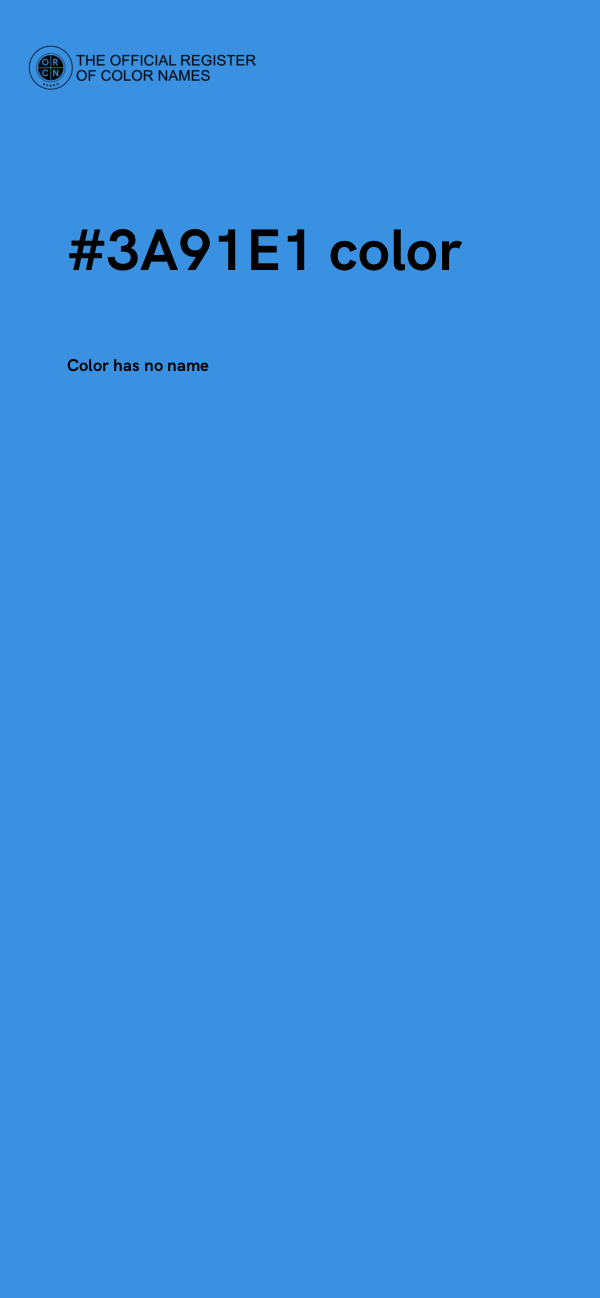 #3A91E1 color image