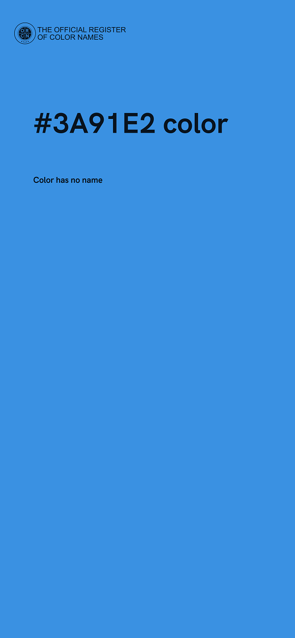 #3A91E2 color image