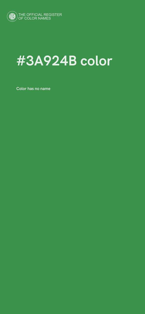 #3A924B color image