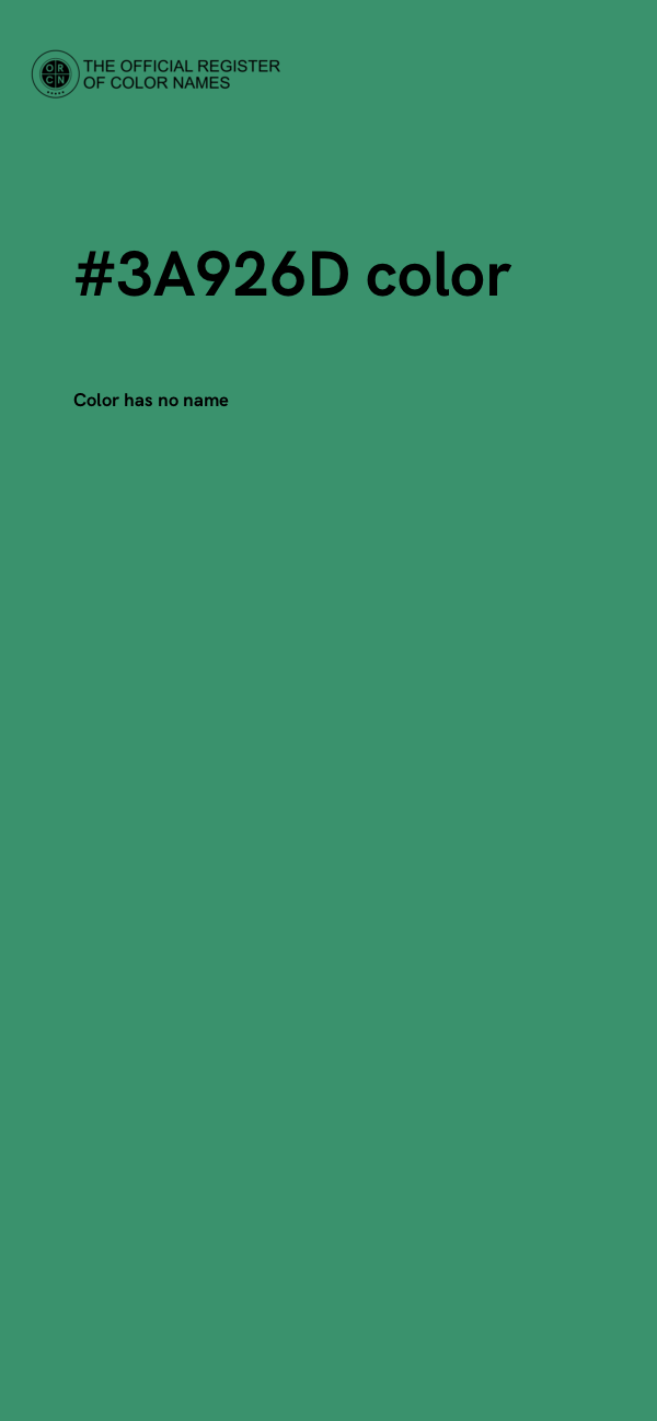 #3A926D color image