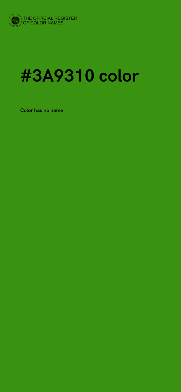 #3A9310 color image