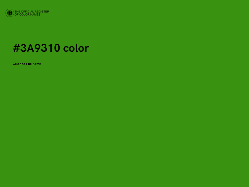 #3A9310 color image