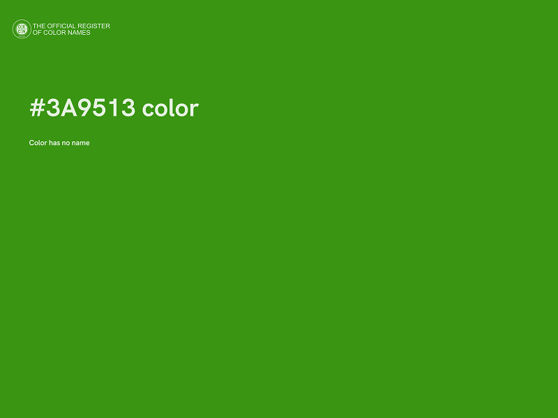 #3A9513 color image