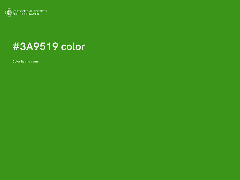 #3A9519 color image