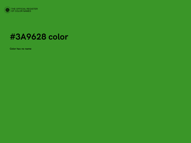 #3A9628 color image