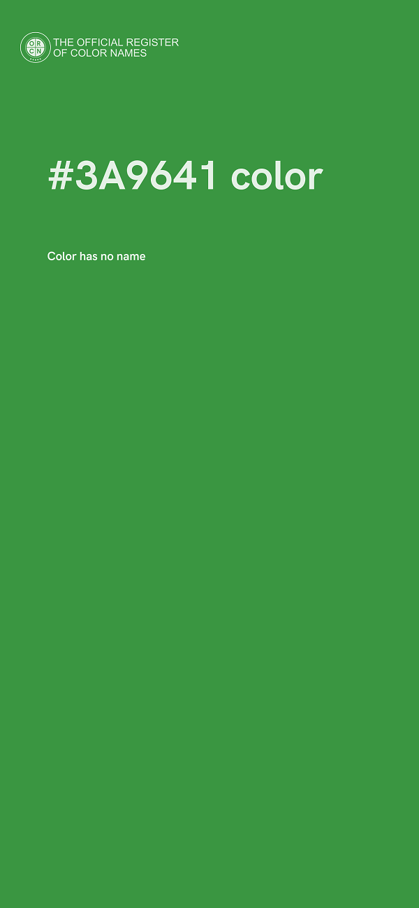 #3A9641 color image