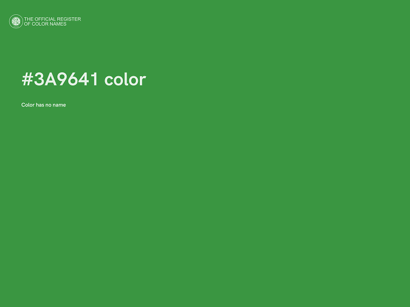 #3A9641 color image