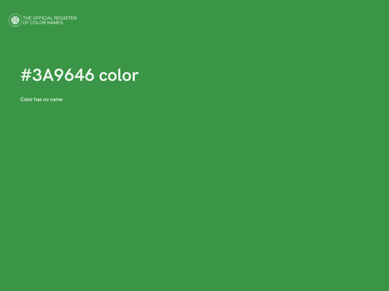 #3A9646 color image