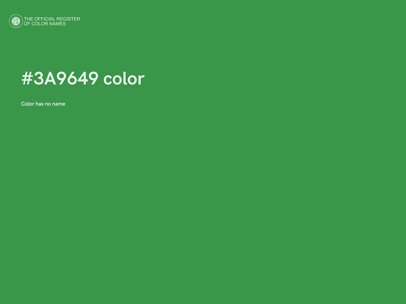 #3A9649 color image