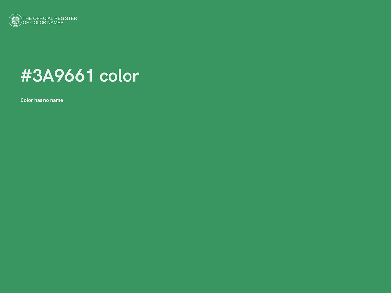 #3A9661 color image