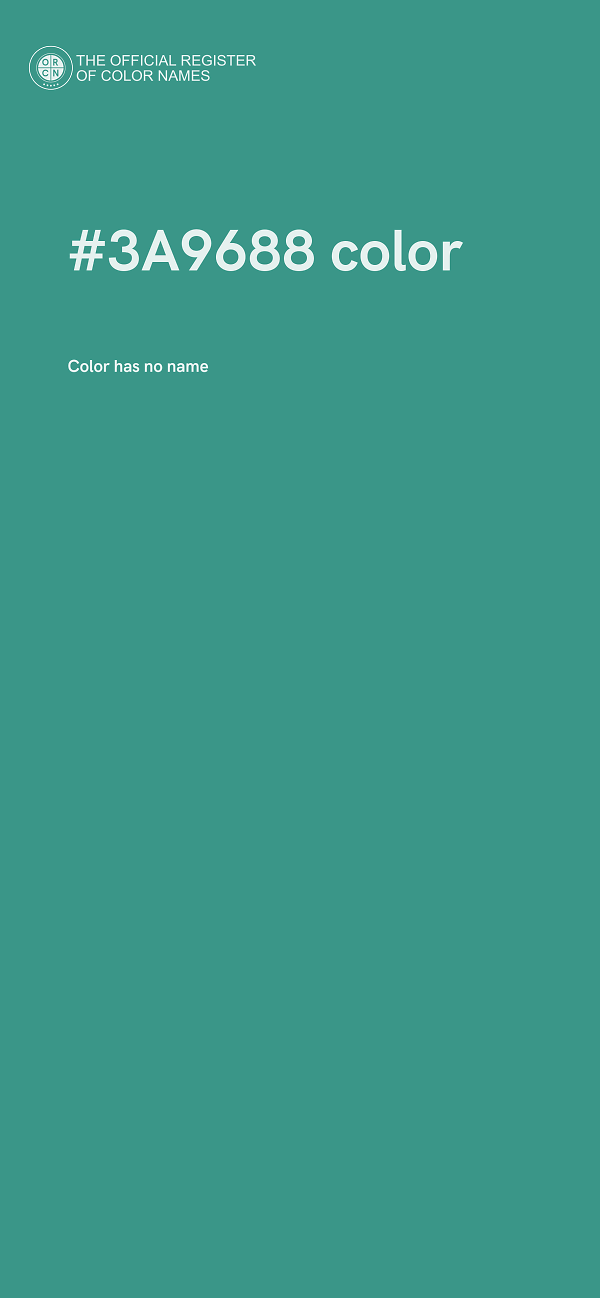 #3A9688 color image