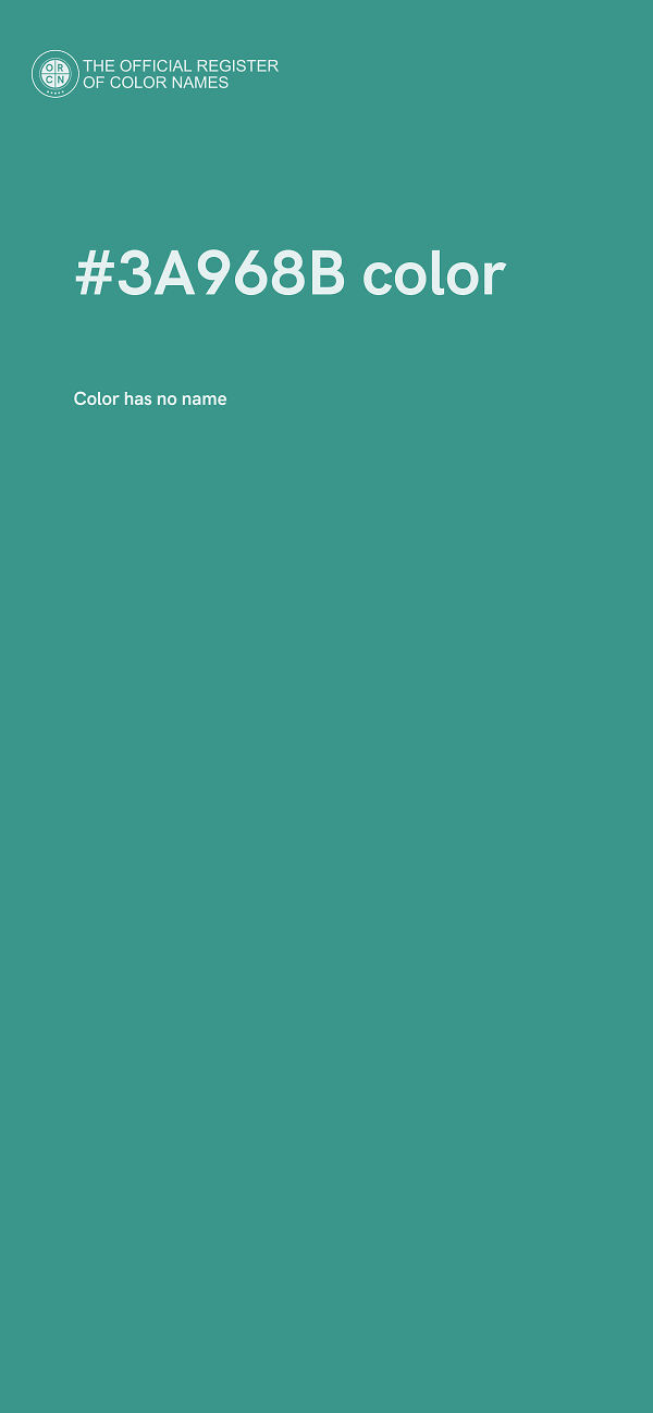 #3A968B color image