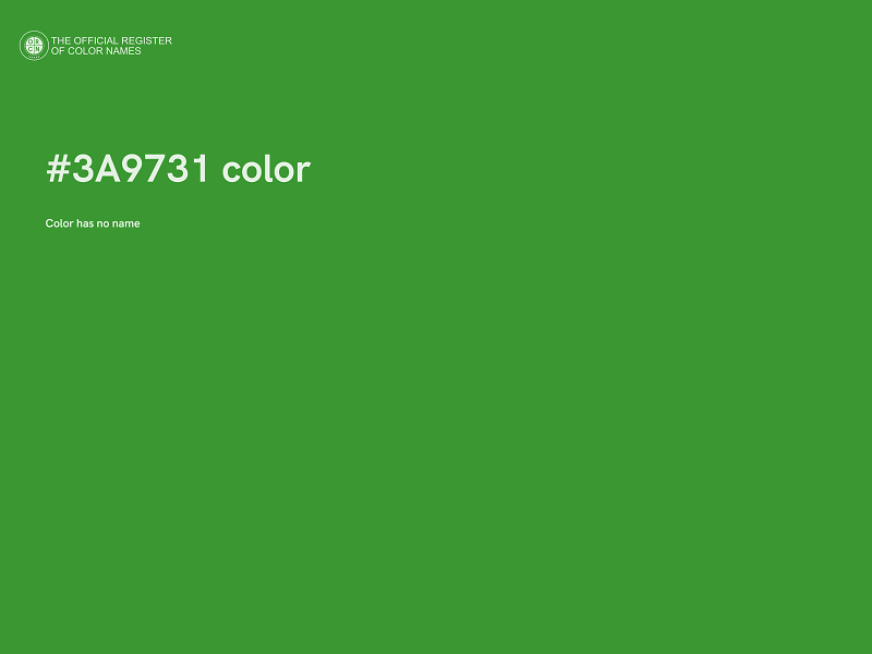 #3A9731 color image