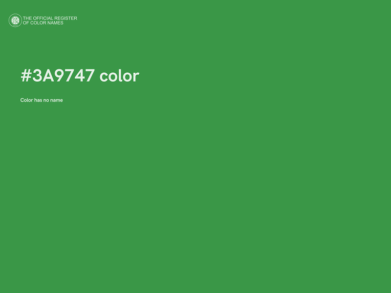 #3A9747 color image