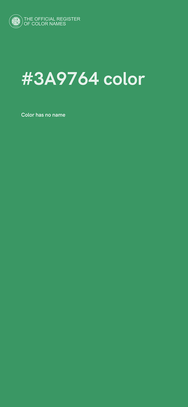 #3A9764 color image
