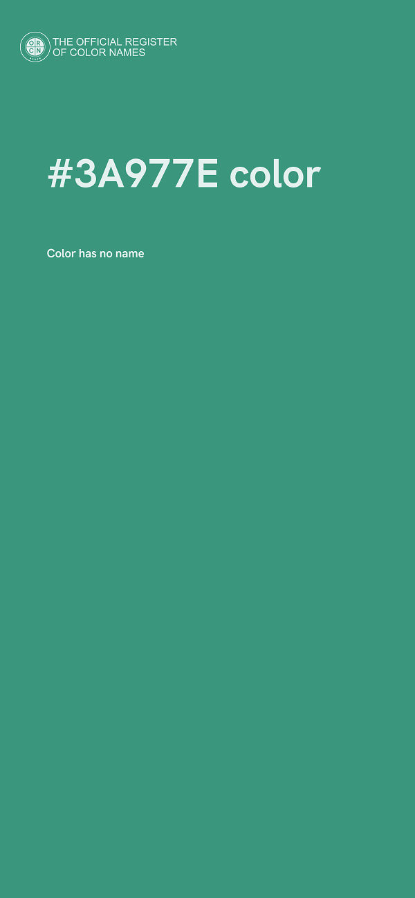 #3A977E color image