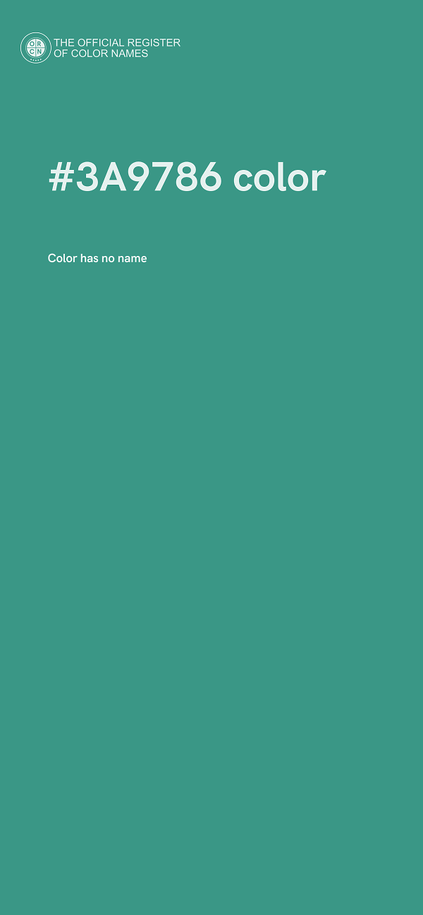 #3A9786 color image