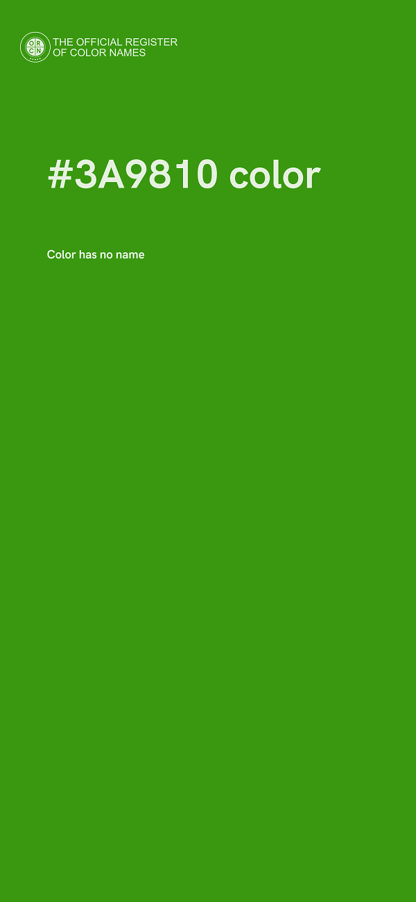 #3A9810 color image