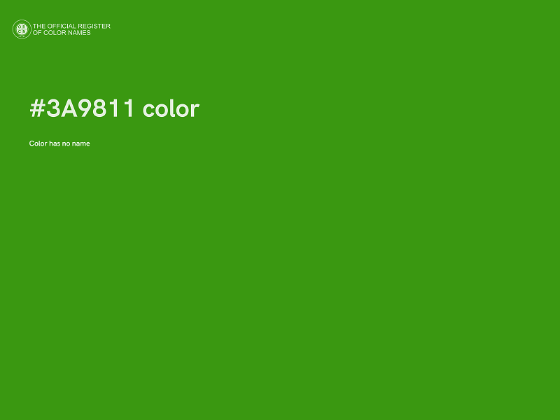 #3A9811 color image