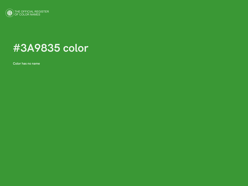 #3A9835 color image