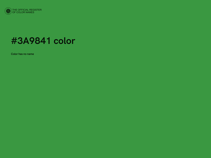 #3A9841 color image