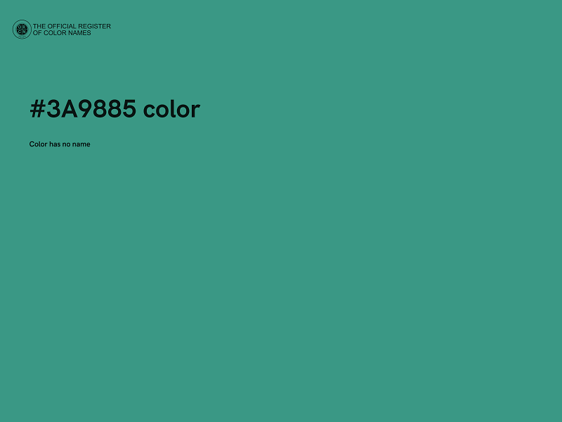 #3A9885 color image