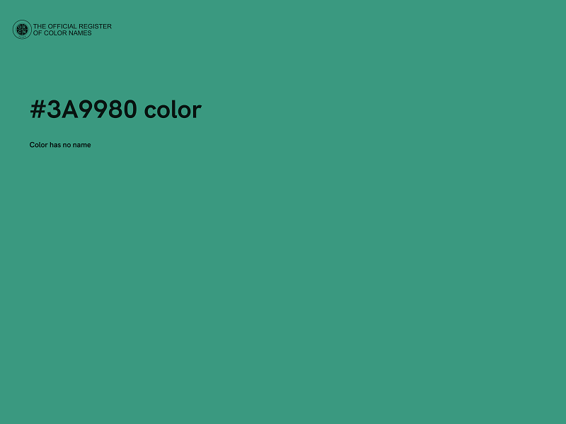 #3A9980 color image