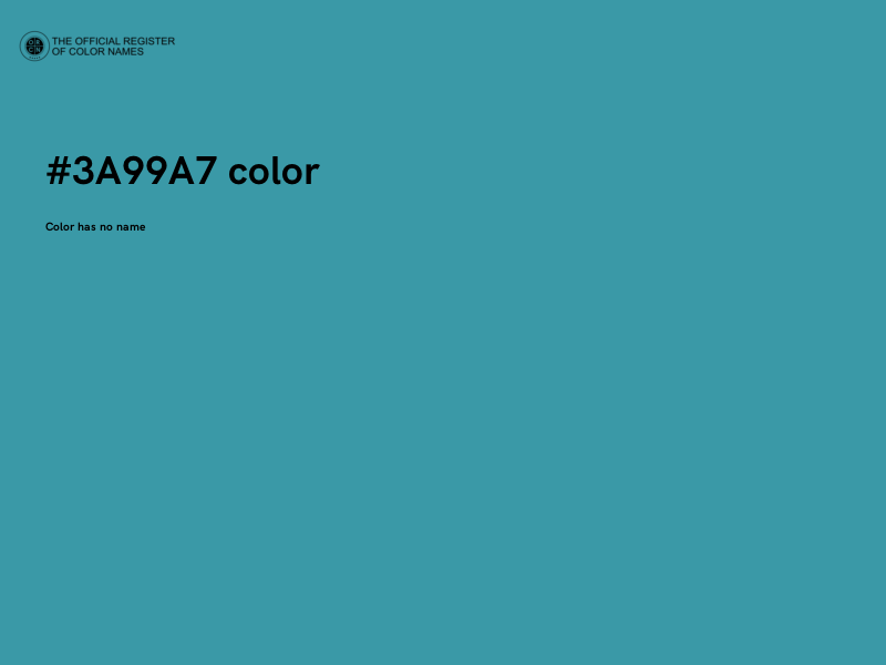#3A99A7 color image
