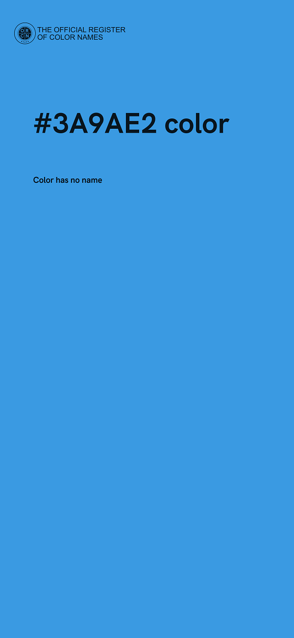 #3A9AE2 color image