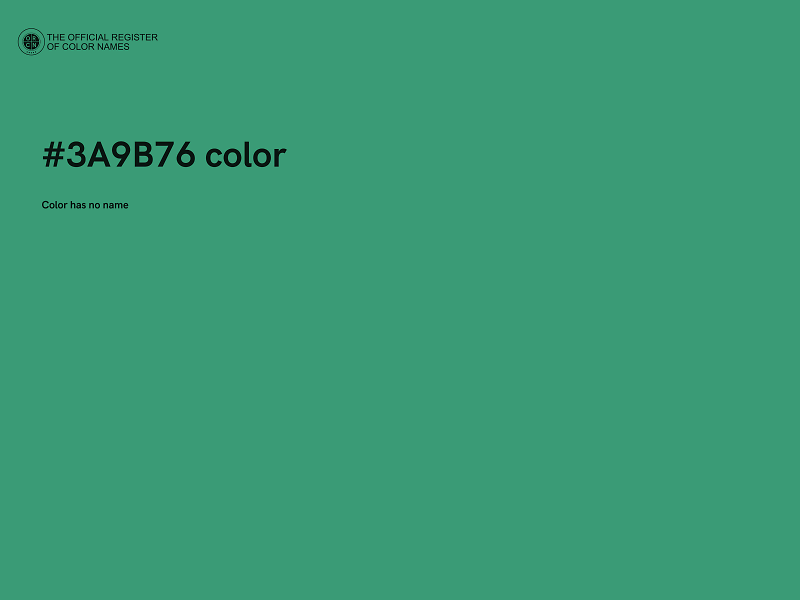 #3A9B76 color image