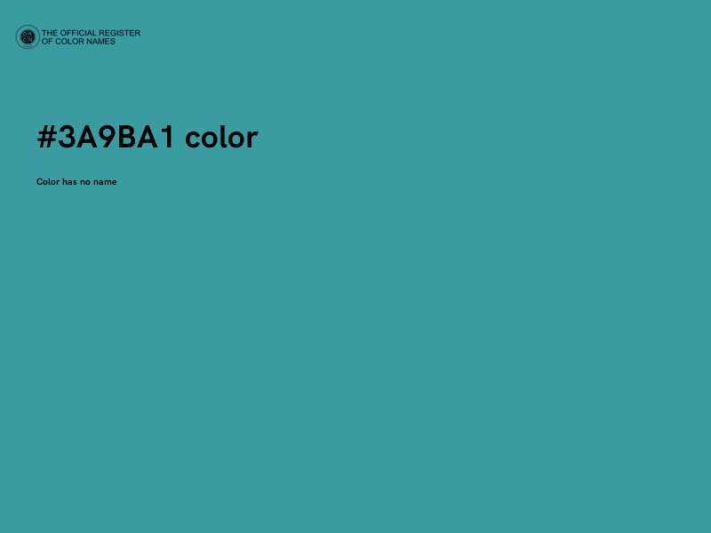 #3A9BA1 color image