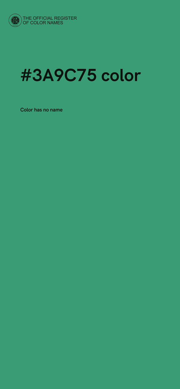 #3A9C75 color image