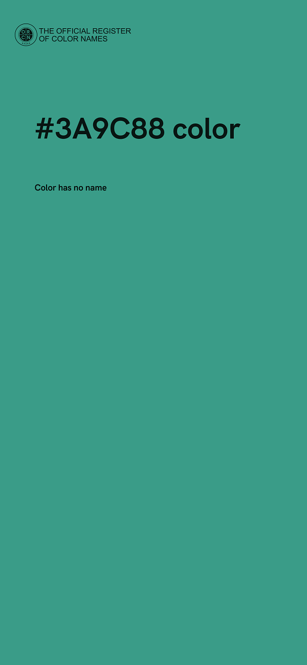 #3A9C88 color image