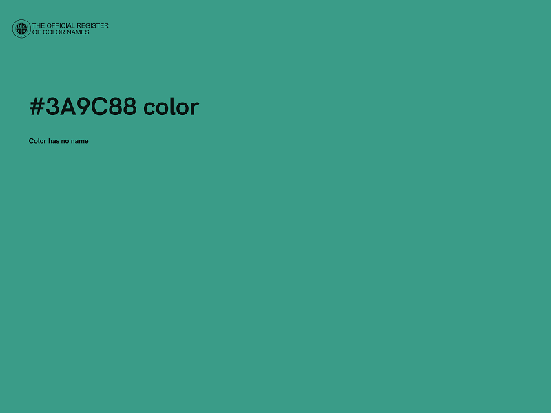 #3A9C88 color image