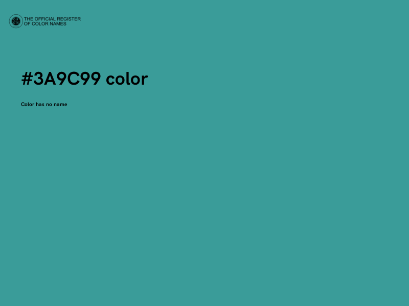 #3A9C99 color image