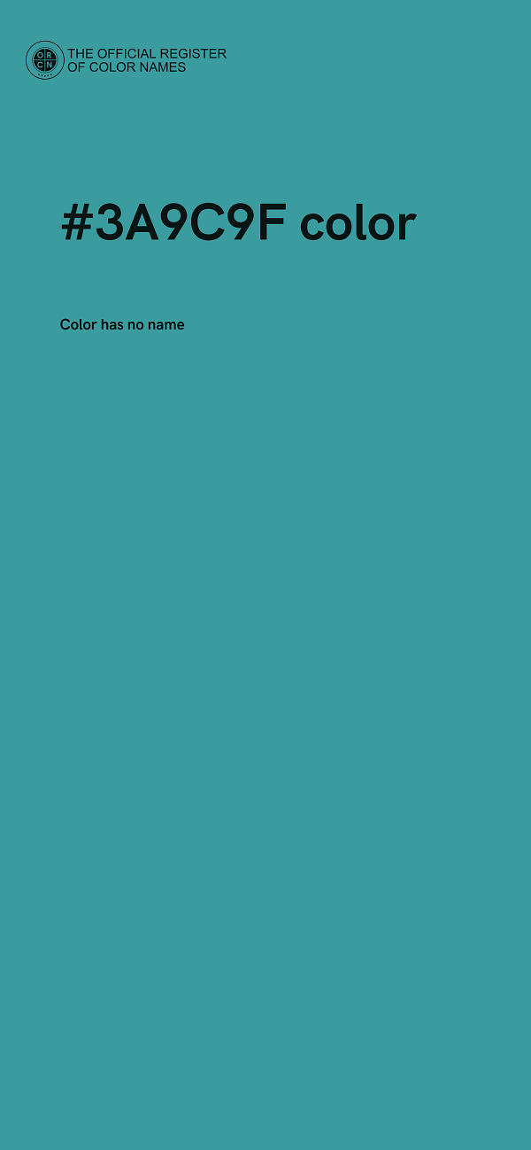 #3A9C9F color image
