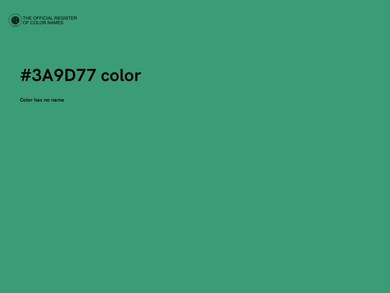 #3A9D77 color image