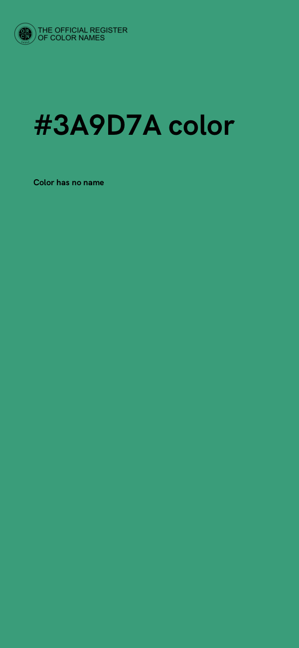 #3A9D7A color image