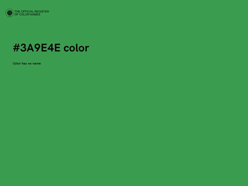 #3A9E4E color image