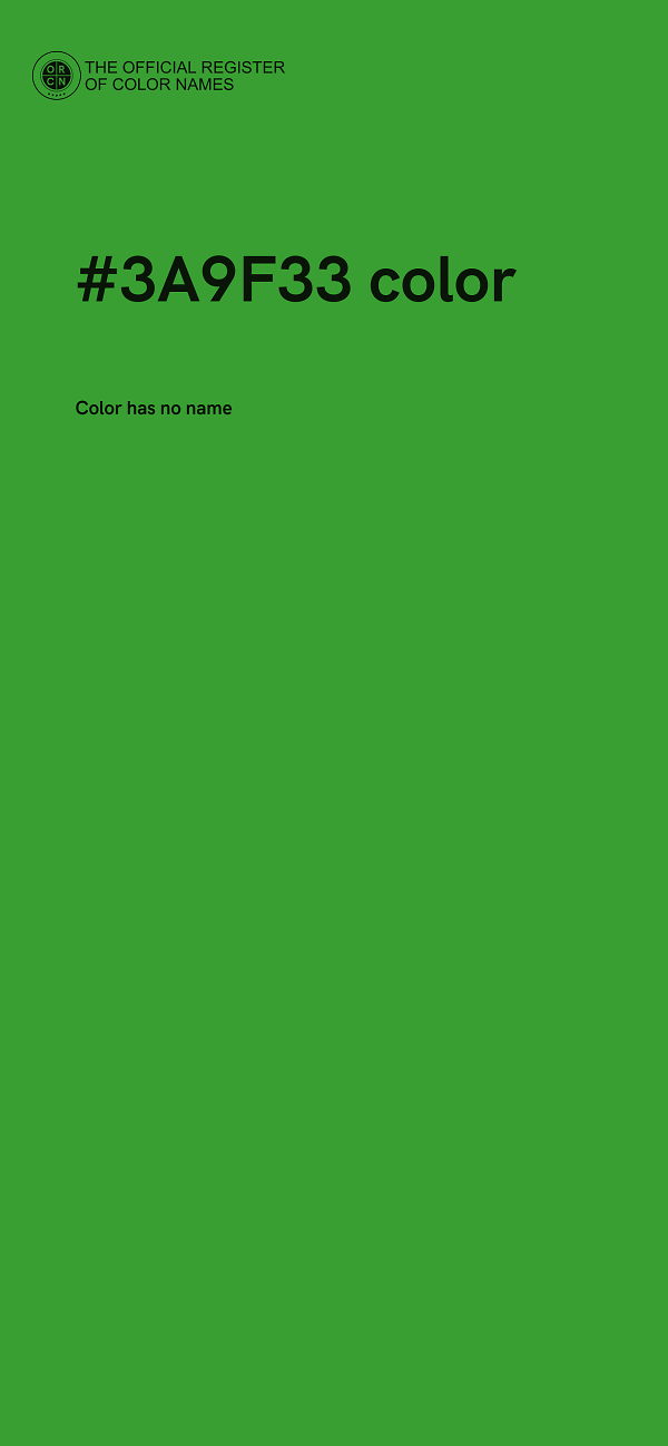 #3A9F33 color image