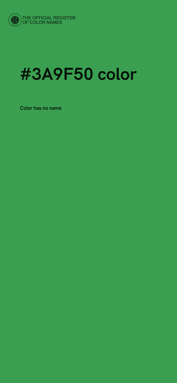 #3A9F50 color image