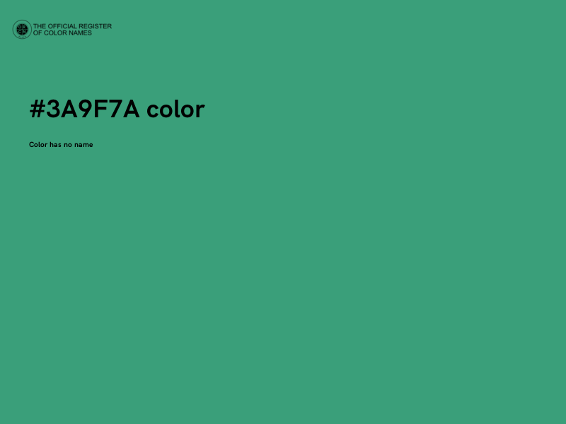 #3A9F7A color image